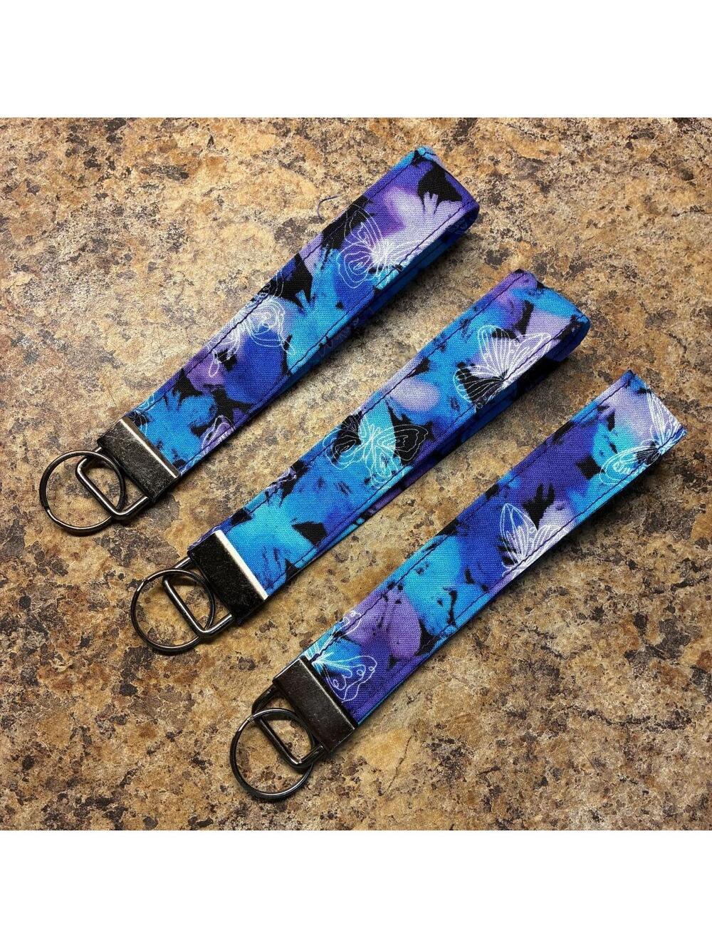 Handmade Cotton Wristlet Key Fob